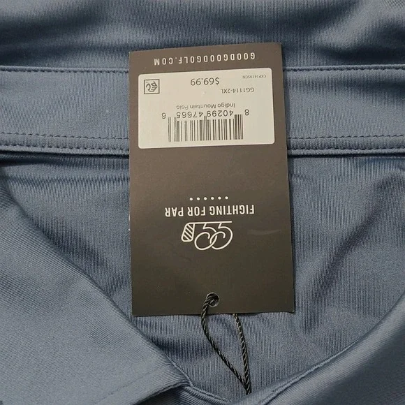 Good Good Golf x GMC Polo Shirt 2XL Blue Great American Golf Adventure Limited - Picture 6 of 11
